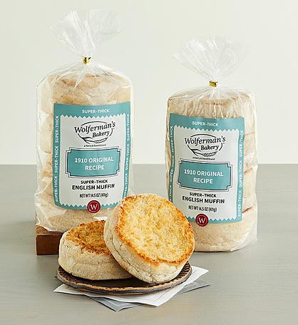 1910 Original Recipe Super-Thick English Muffins - 2 Packages